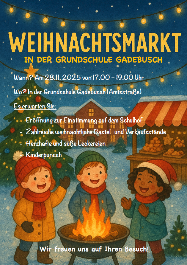 Flyer für den Weihnachtsmarkt